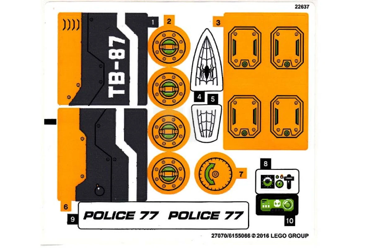 LEGO&reg;  - Adesivo per il set 76059 (versione internazionale)