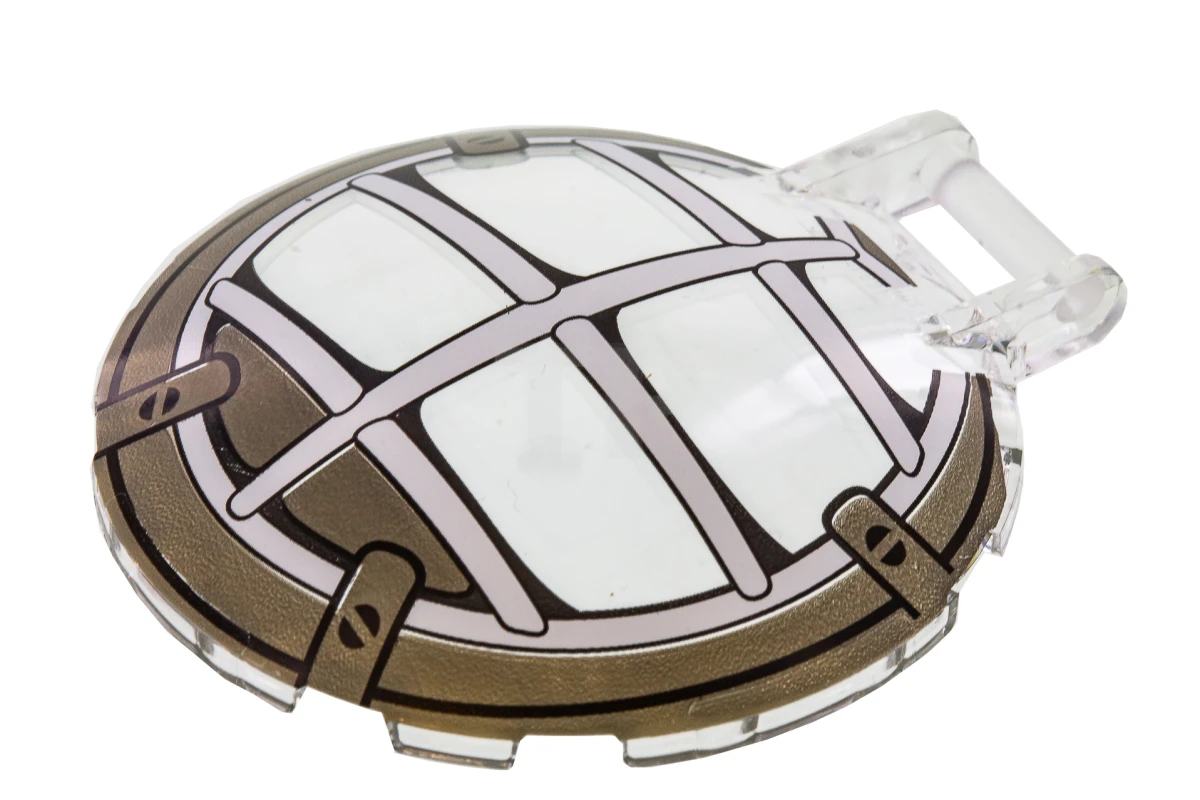 LEGO&reg; 6156077 - 18675pb10 - Dish 6 x 6 Inverted - No Studs with Handle with Ninjago Mech Cockpit Pattern