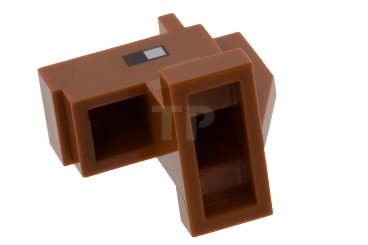 LEGO&reg; 6153389 - 25769pb01 - Plate, Modified 1 x 2 with Cube Horse Head with Pixelated Face Pattern (Minecraft Horse)