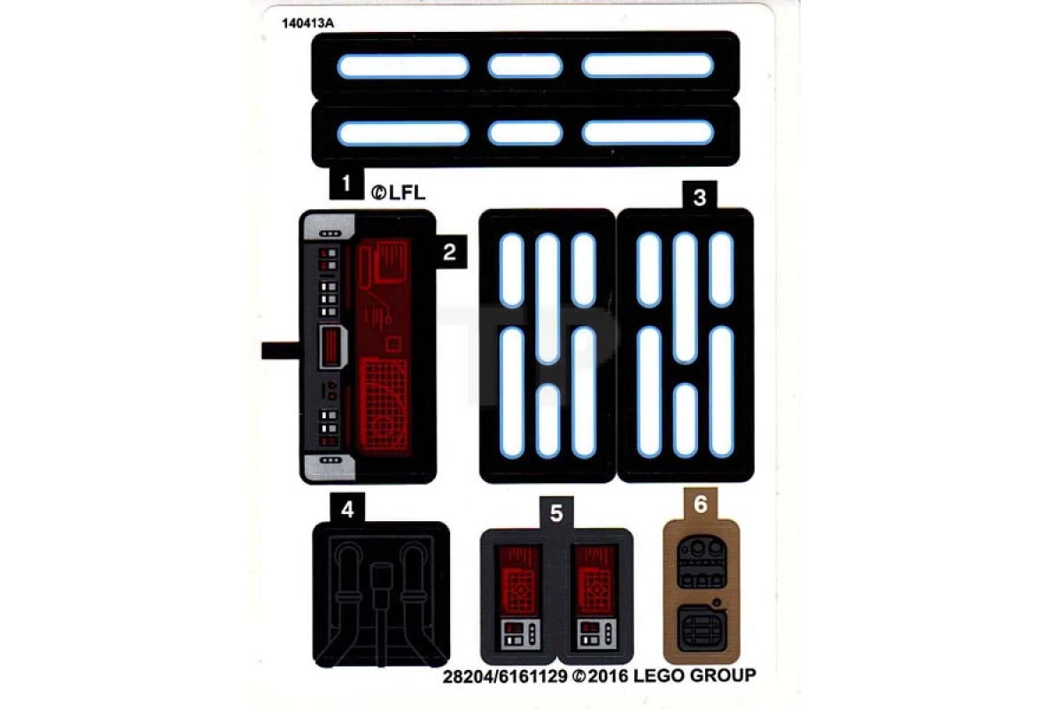 LEGO&reg; 6161129 - Autocollant pour l'ensemble 75156