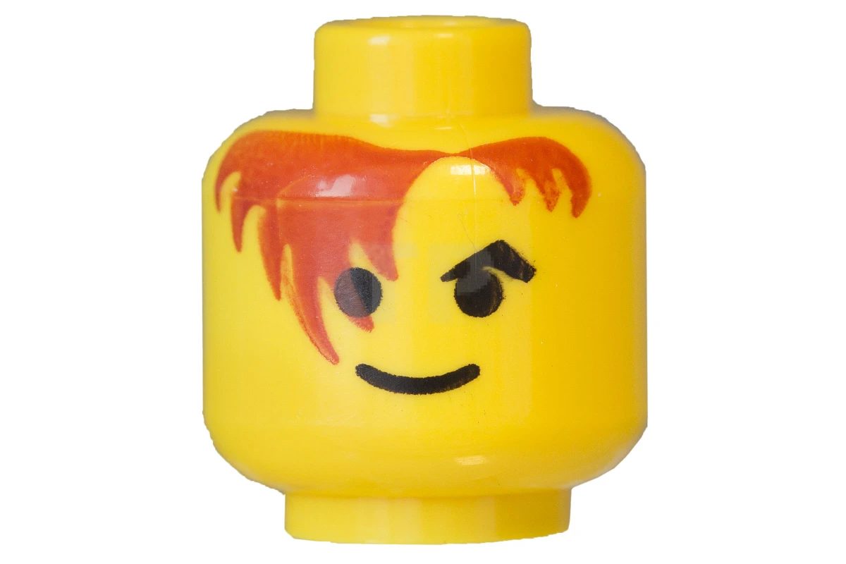 LEGO&reg; 81828 - 3626bp7a - Head Minifig with Brown Hair Lock Pattern