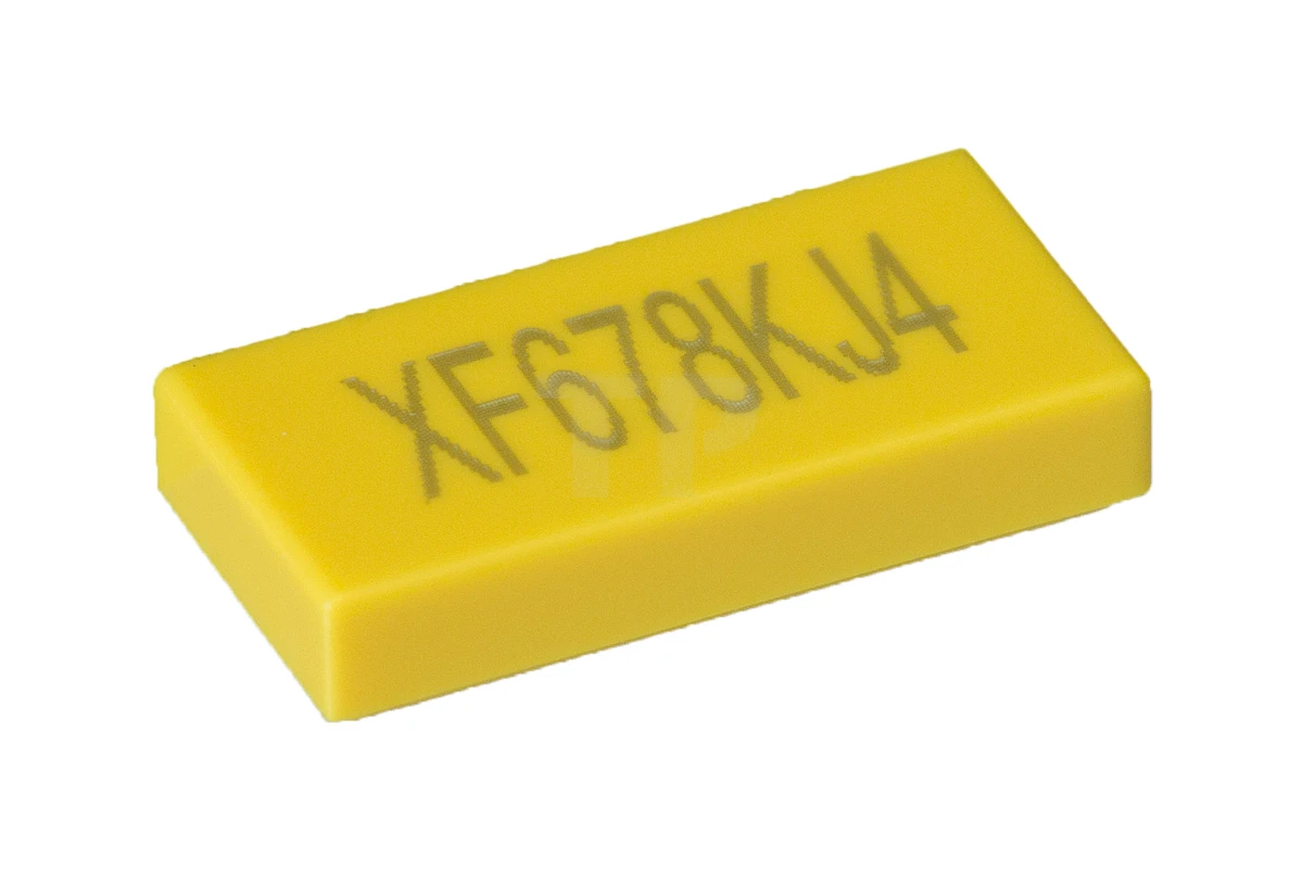 LEGO&reg; 4513198 - 3069pb0078 - Tile 1 x 2 with EXO-CODE XFxxxxxx Pattern