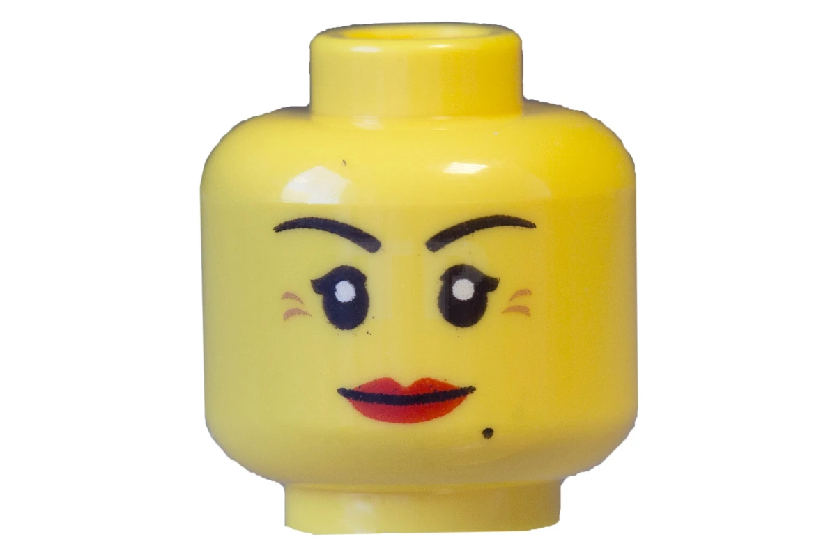 LEGO&reg; 6123705 - 3626cpb1350 - Kopf Minifigur mit Schönheitsfleck / Genervt-Muster (doppelseitig)