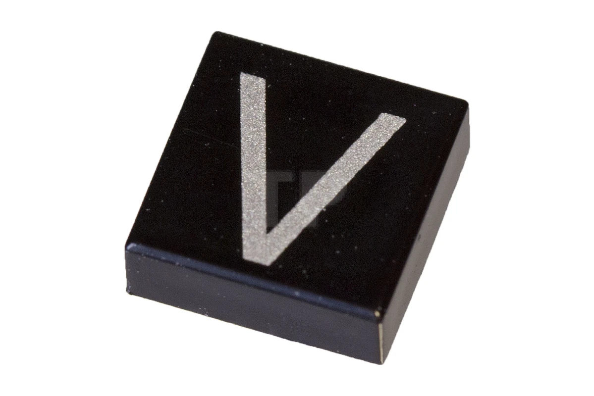 LEGO&reg; 3070pb030 - 6044199 - Tile 1 x 1 with Letter Capital V Pattern