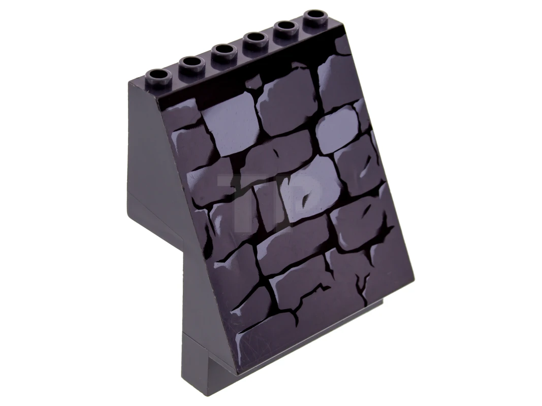LEGO&reg; 4265819 - 30156pb02 - Panel 4 x 6 x 6 Sloped with Stone Wall Pattern