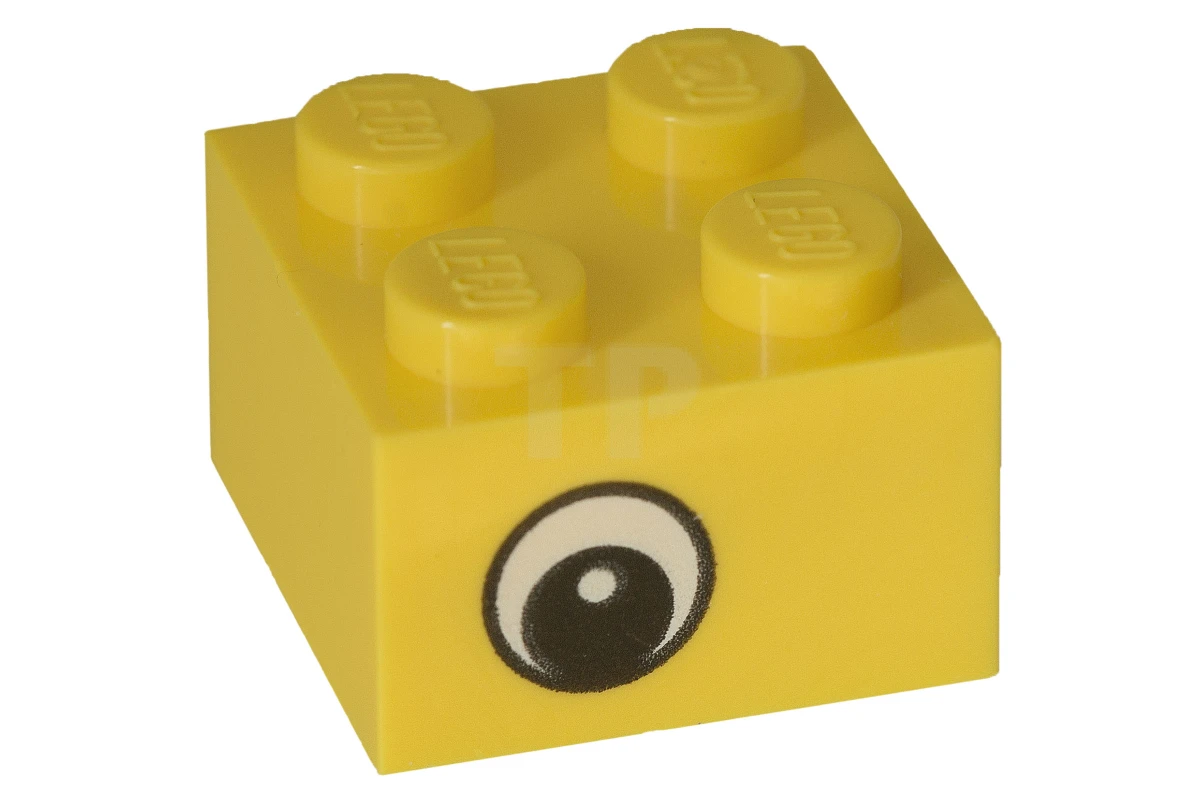 LEGO&reg; 4569077 - 3003pb026 - Brique 2 x 2 avec motif d'œil sur les deux côtés.