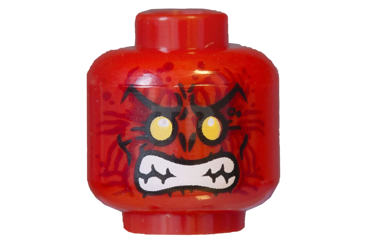 LEGO&reg; 6081277 - 3626cpb1130 - Head Minifig with Alien Face and Bared Teeth Pattern