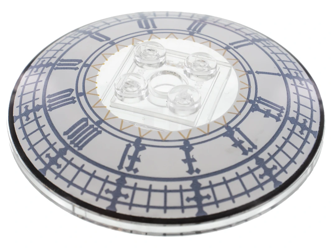 LEGO&reg; 6230174 - 44375bpb07 - Dish 6 x 6 Inverted (Radar) with Big Ben Clock Pattern