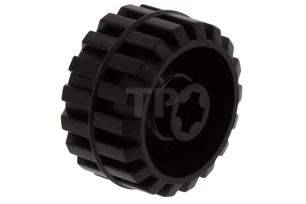 LEGO&reg; 4164007 - 41864 - Wheel Small Wide Hard Plastic Tread, Hole Notched for Wheels Holder Pin