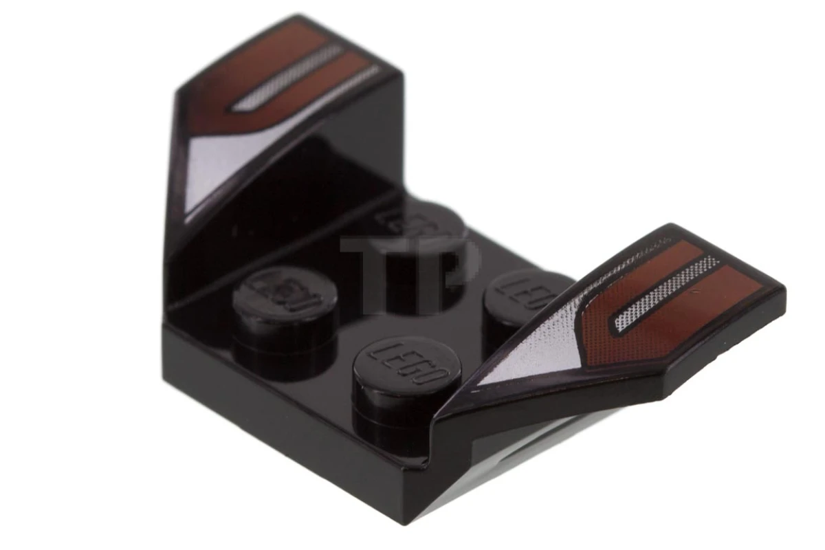 LEGO&reg; 4195521 - 41854pb11 - Vehicle, Mudguard 2 x 4 with Flared Wings and Stripes Pattern