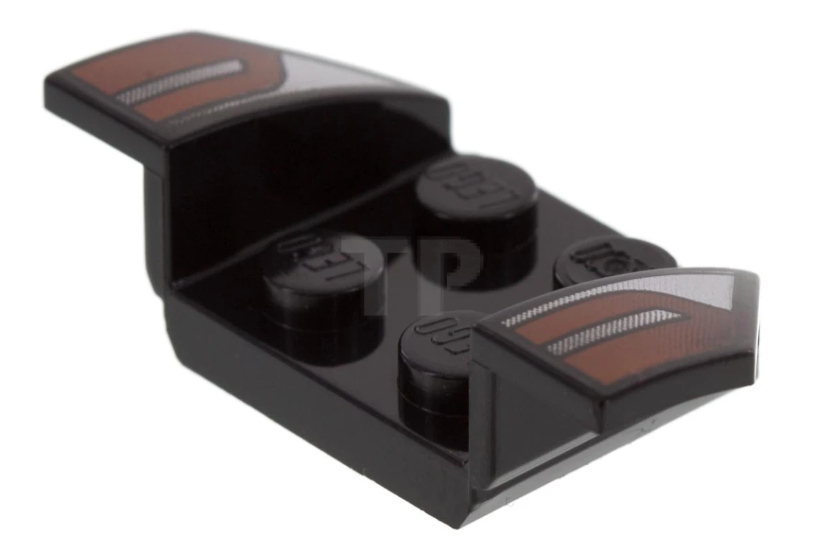 LEGO&reg; 4195521 - 41854pb11 - Vehicle, Mudguard 2 x 4 with Flared Wings and Stripes Pattern