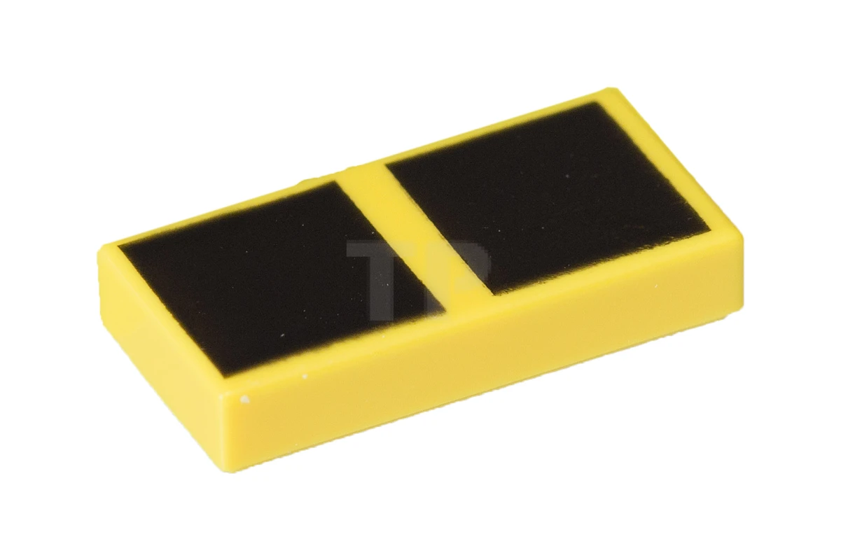 LEGO&reg; 6181556 - 3069pb0522 - Tile 1 x 2 with Large  Squares Pattern
