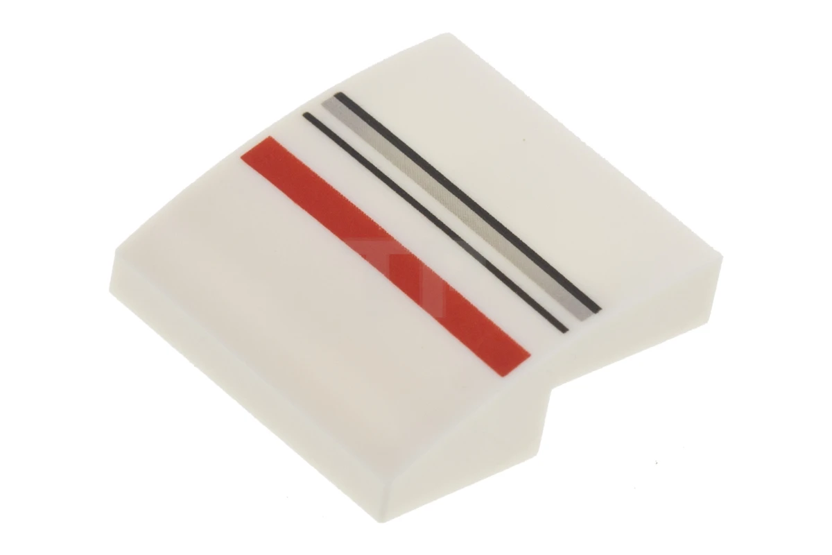 LEGO&reg; 6156951 - 15068pb075 - Pendiente 2 x 2 x 2/3 Curvado con dibujo de rayas