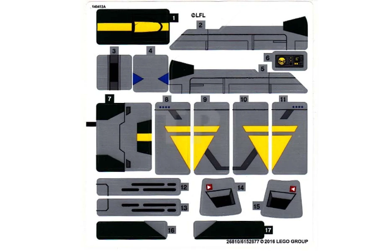LEGO&reg; 6152677 - Sticker for Set 75150 (International Version)