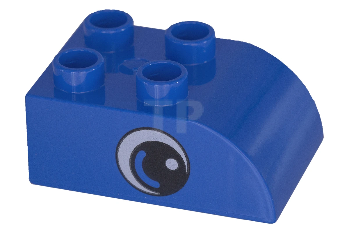 LEGO&reg; 4658207 - 2302pb03 - Brique DUPLO, modifiée 2 x 3 à dessus courbé et à motif d'œil.