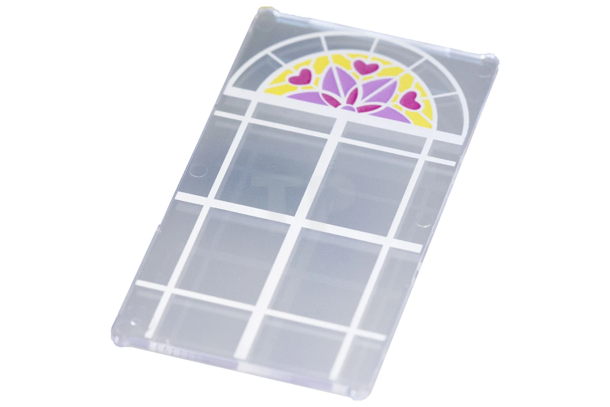 LEGO&reg; 6172689 - 57895pb039 - Glass for Window 1 x 4 x 6 with Lattice and Flower Pattern