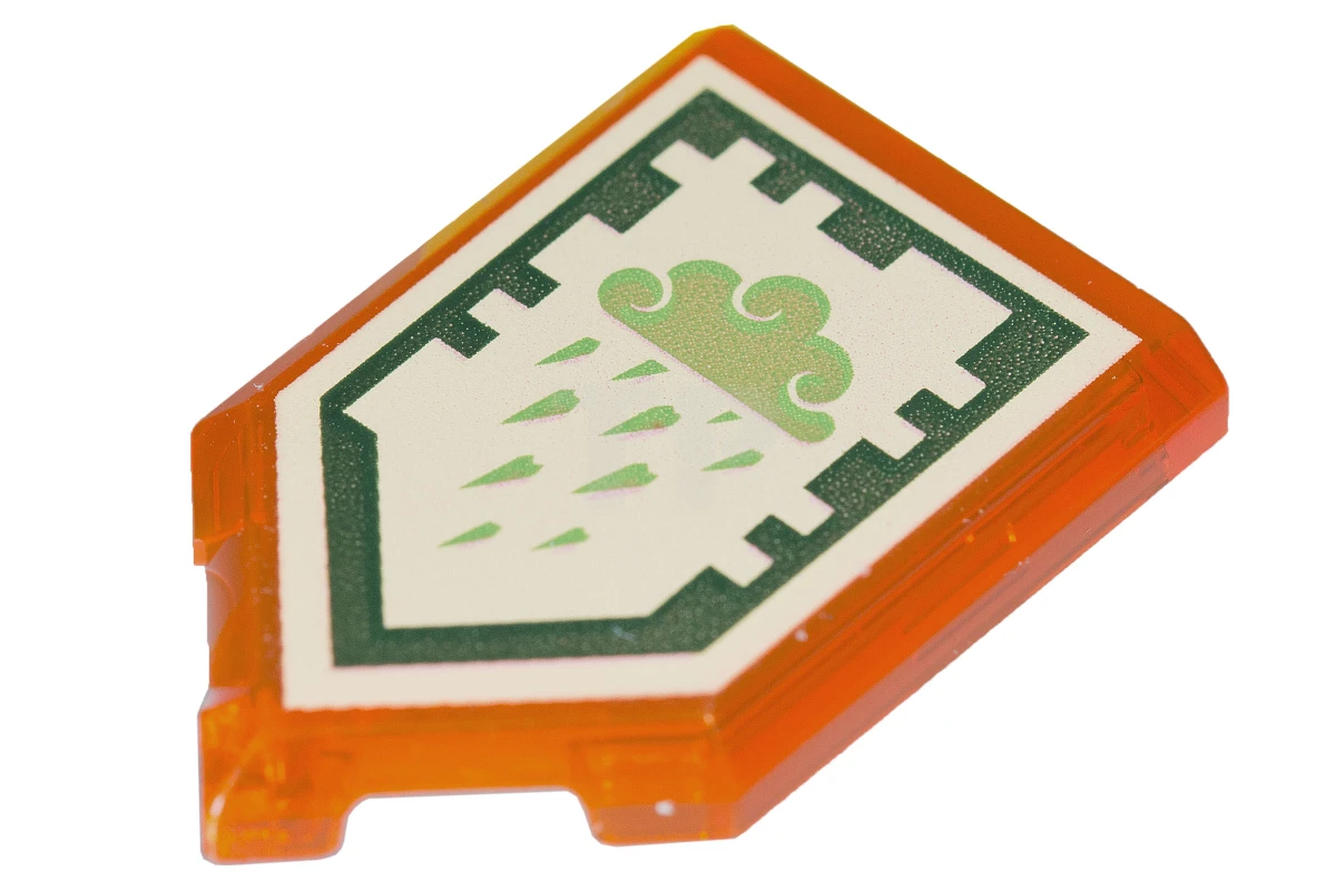 LEGO&reg; 6131738 - 22385pb056 - Carreau 2 x 3 pentagonal avec motif Nexo Power Shield - Ice Rain