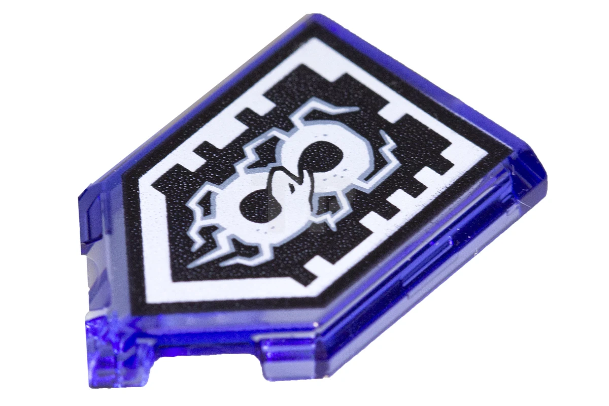 LEGO&reg; 22385pb061 - 6173101 - Tile 2 x 3 Pentagonal with Nexo Power Shield Pattern - Horrible Hunger