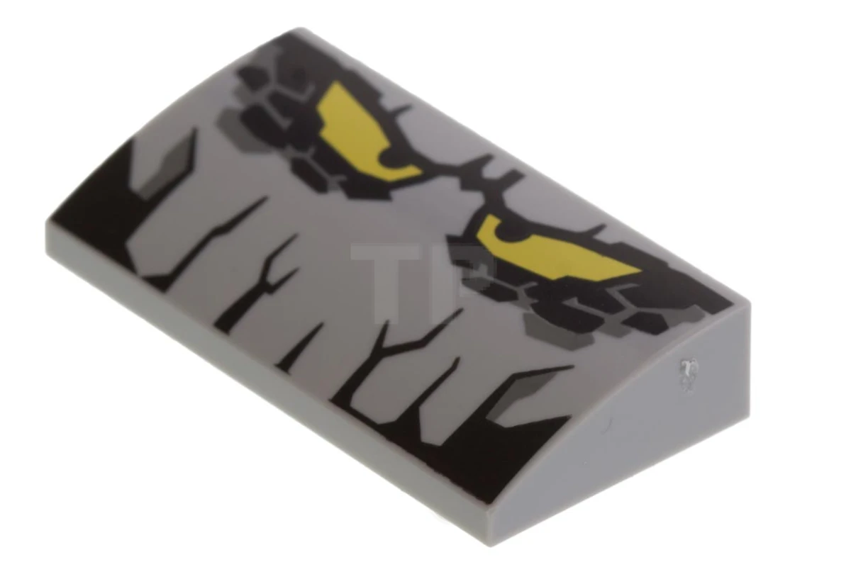 LEGO&reg; 88930pb072 - 6175141 - Slope Curved 2 x 4 x 2/3 with Rock Monster Eyes Pattern