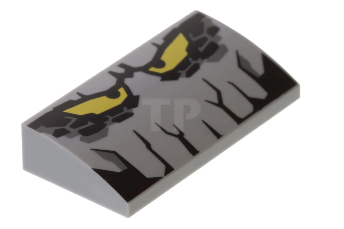 LEGO&reg; 88930pb072 - 6175141 - Slope Curved 2 x 4 x 2/3 with Rock Monster Eyes Pattern