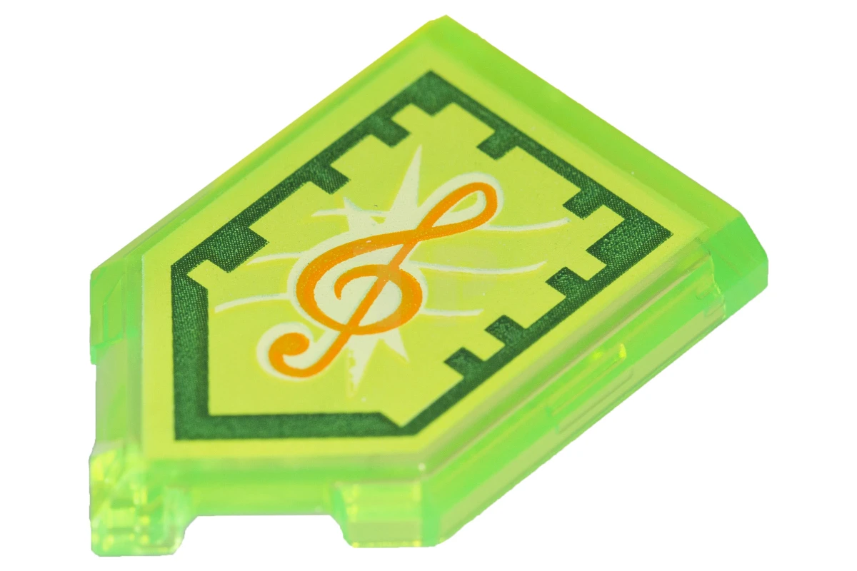 LEGO&reg; 6172163 - 22385pb070 - Tile 2 x 3 Pentagonal with Nexo Power Shield Pattern - Tone of Power