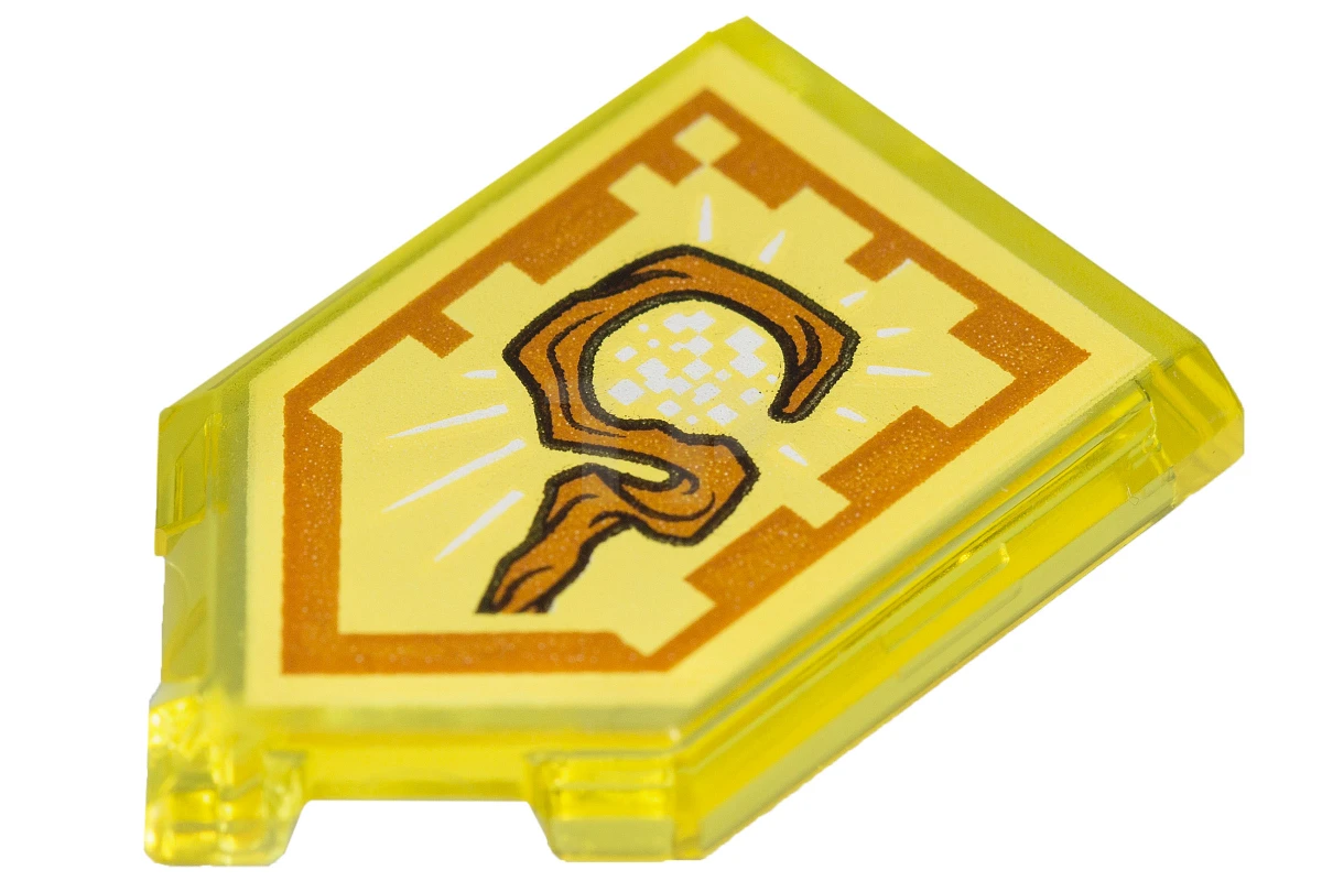 LEGO&reg;  - 22385pb093 - Baldosa 2 x 3 Pentagonal con Patrón Escudo de Poder Nexo - El Poder del Mago