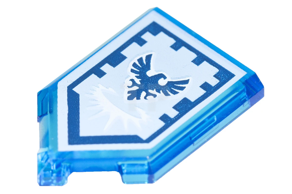 LEGO&reg;  - 22385pb062 - Tile 2 x 3 Pentagonal with Nexo Power Shield Pattern - Stronghold of Resolution