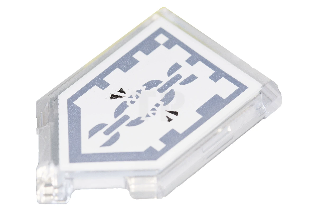 LEGO&reg;  - 22385pb078 - Baldosa 2 x 3 Pentagonal con Patrón de Escudo de Poder Nexo - Daring Deliverance