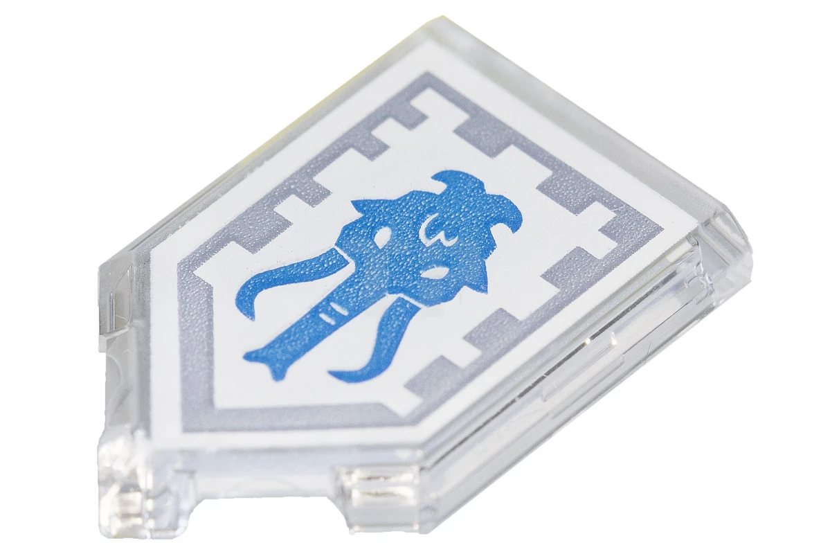 LEGO&reg;  - 22385pb080 - Fliese 2 x 3 Fünfeck mit Nexo Power Shield-Muster - Mammut