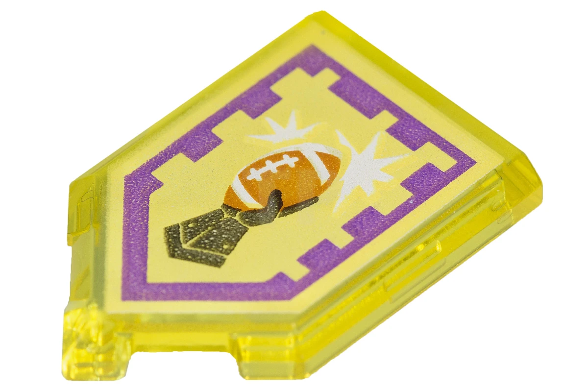 LEGO&reg;  - 22385pb094 - Baldosa 2 x 3 Pentagonal con Patrón Nexo Power Shield - Touchdown