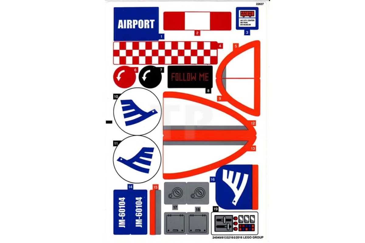 LEGO&reg; 6133216 - Autocollant pour l'ensemble 60104