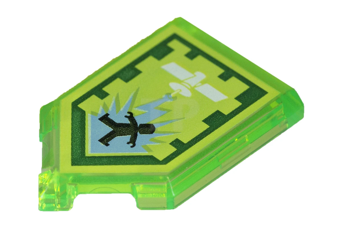 LEGO&reg; 6245481 - 22385pb097 - Tile 2 x 3 Pentagonal with Nexo Power Shield Pattern - Orbital Strike