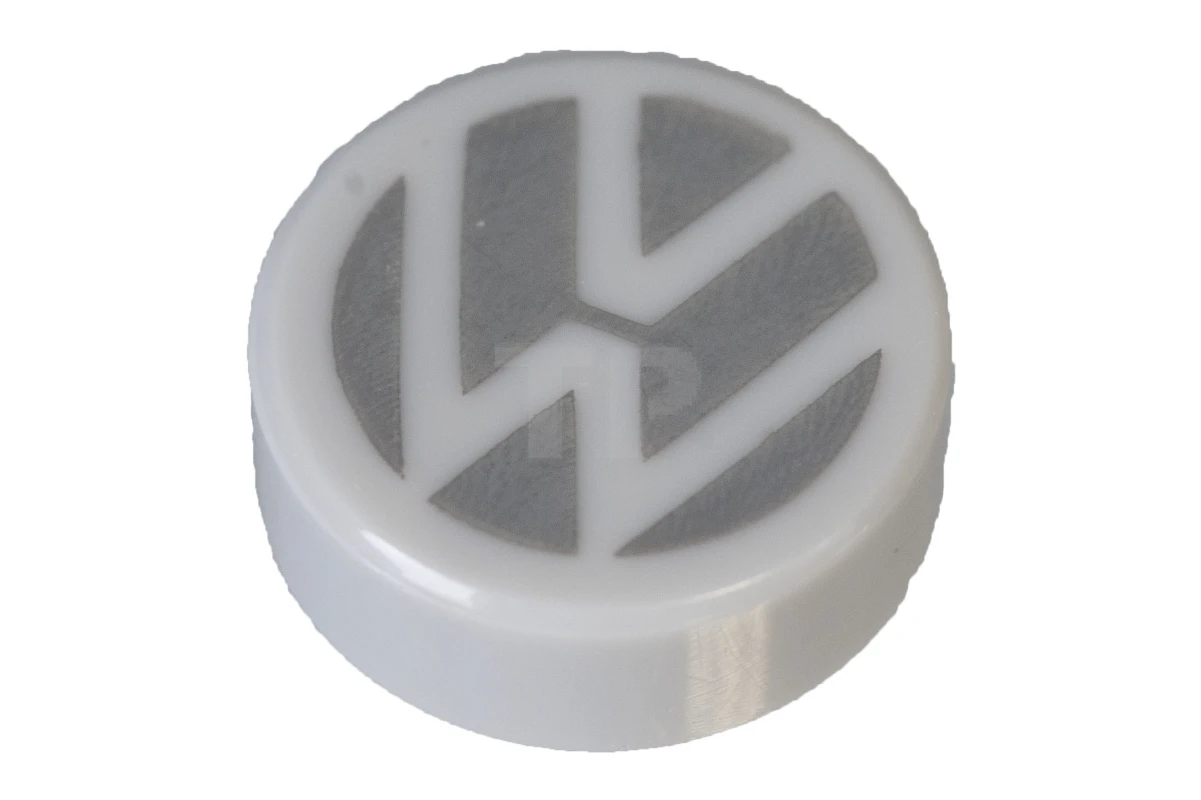 LEGO&reg; 98138pb058 - 6284082 - Tile 1 x 1 Round with 'VW' Pattern (VW Logo)