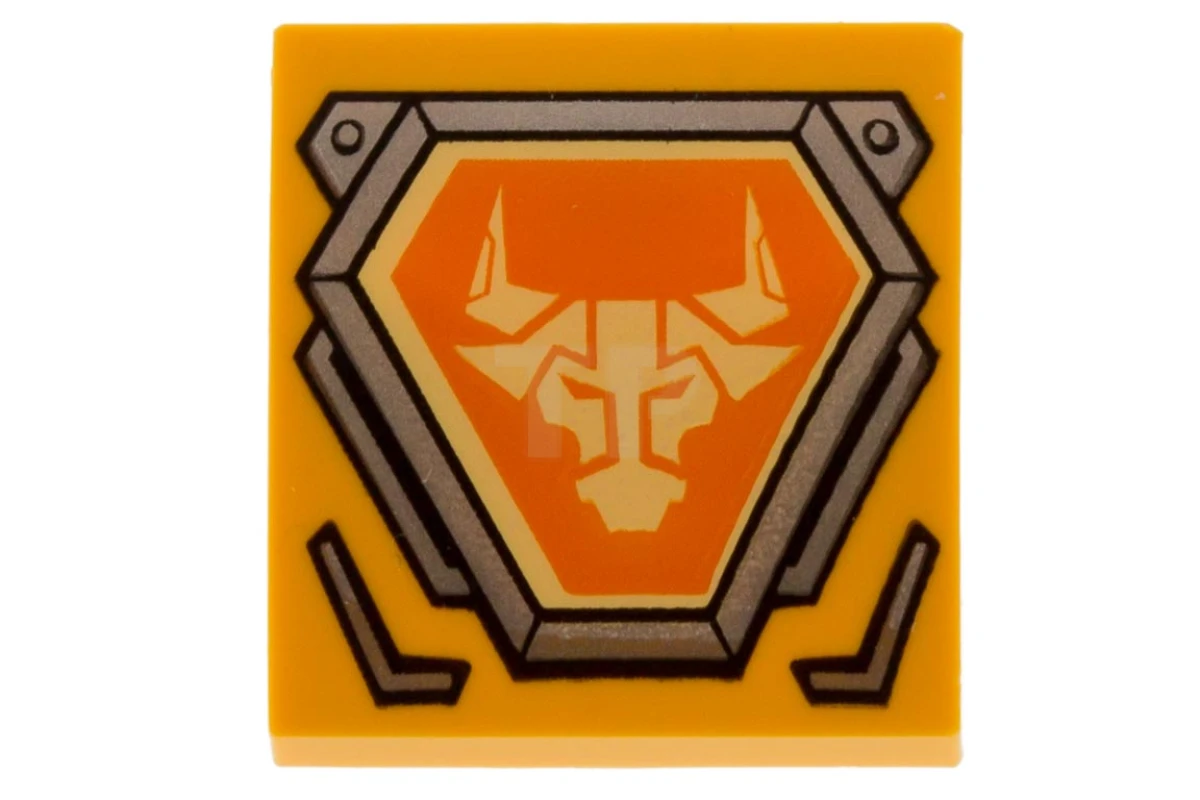 LEGO&reg; 6172169 - 15068pb105 - Slope 2 x 2 x 2/3 Curved with Bull Pattern