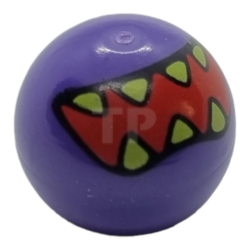 LEGO&reg; 6179436 - 32474pb012 - Snodo sferico Technic con bocca rossa e zanne lime