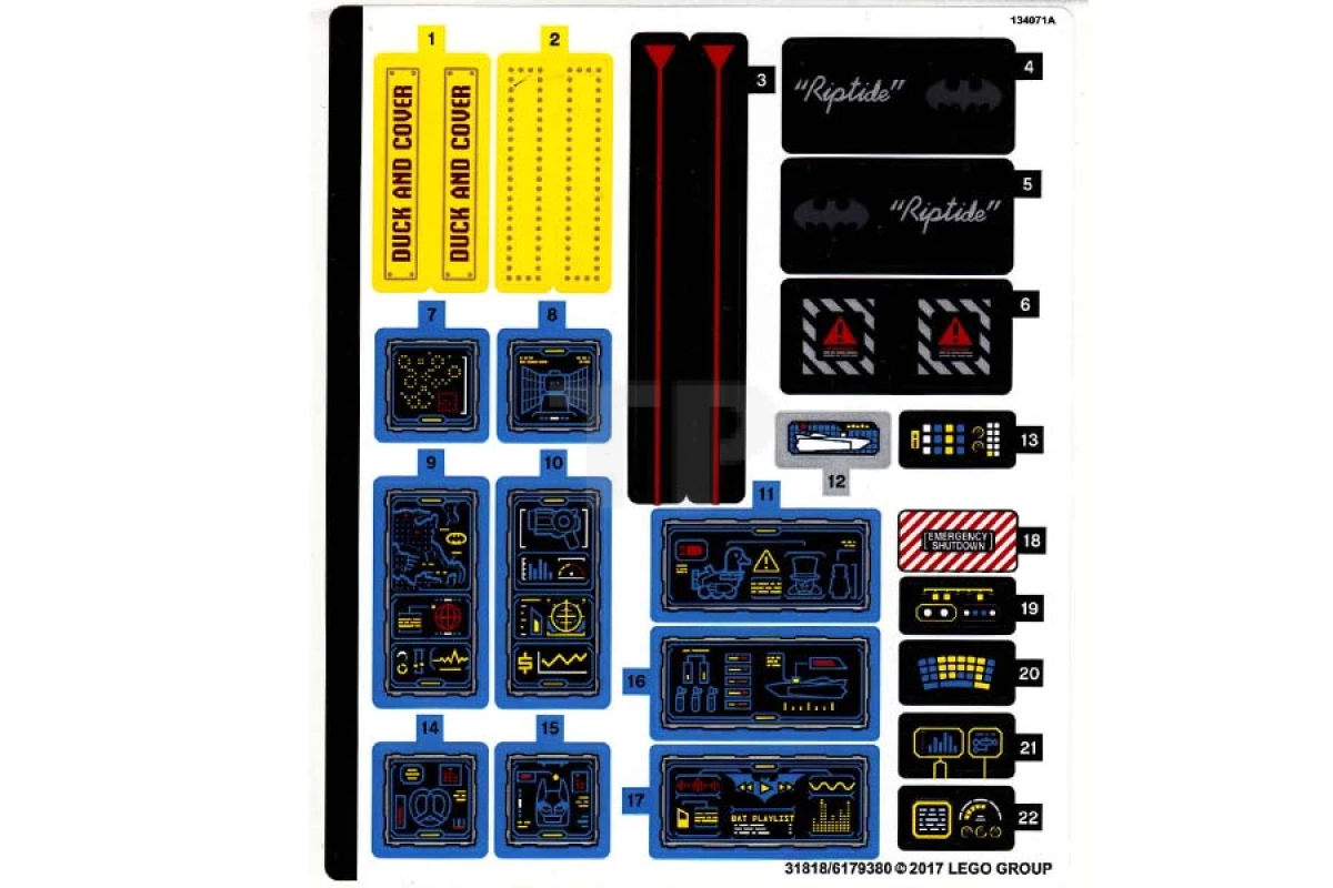 LEGO&reg;  - Sticker for Set 70909