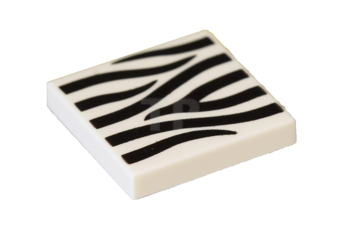 LEGO&reg; 6172777 - 3068pb1032 - Tile 2 x 2 with Zebra Stripes Pattern