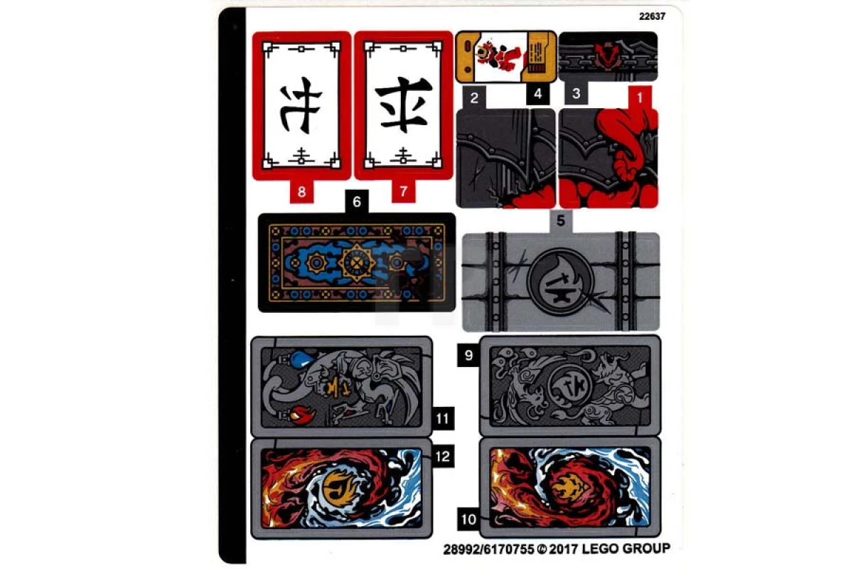 LEGO&reg; 6170755 - Sticker for Set 70627 (North American Version)