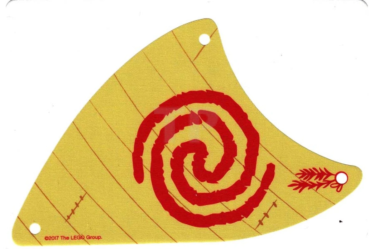 LEGO&reg; 6170245 - 28895 - Vela di stoffa triangolare con motivo a spirale rosso