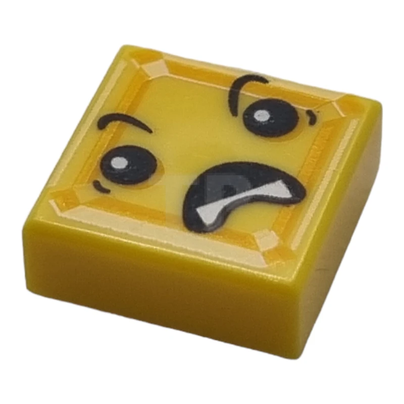 LEGO&reg; 6174103 - 3070pb114 - Fliese 1 x 1 mit Gesicht mit nach unten gerichtetem Mund (Kryptomit)