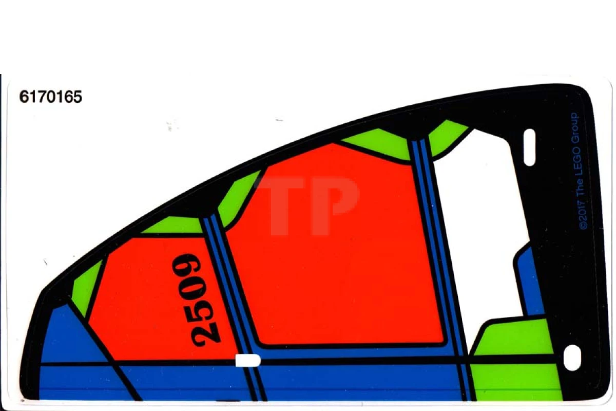 LEGO&reg; 6170165 - 28876 - Plastic Triangle 10 x 19 Sail with Black '2509' Pattern