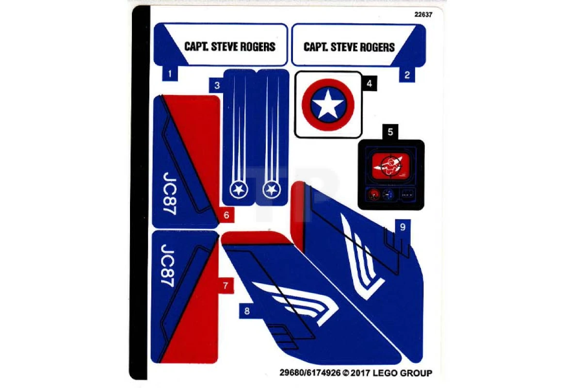 LEGO&reg; 6174926 - Adesivo per il set 76076