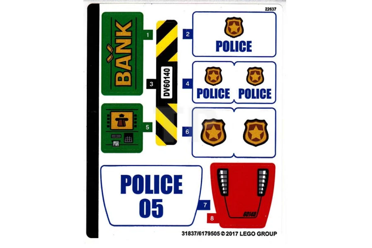 LEGO&reg;  - Sticker for Set 60140 (International Version)
