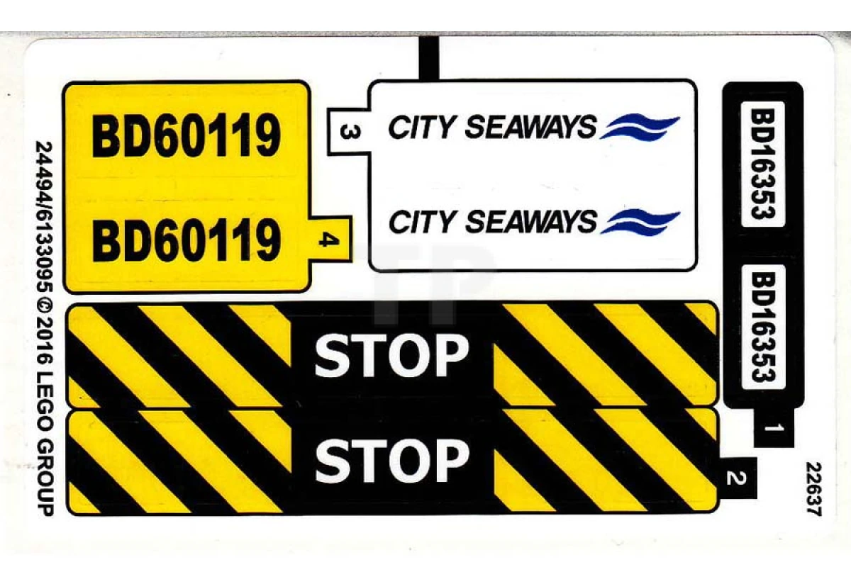 LEGO&reg; 6133095 - Sticker for Set 60119 (International Version)