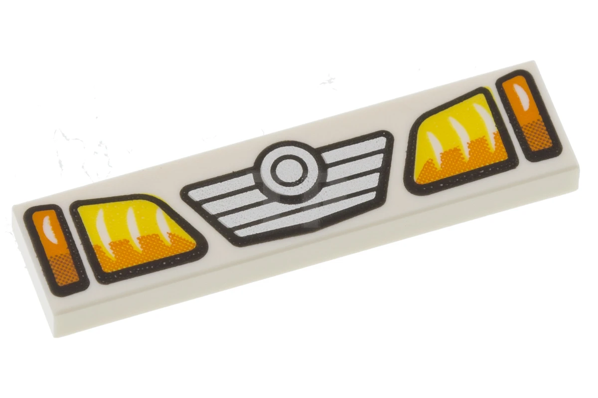 LEGO&reg; 6176750 - 2431pb461 - Tile 1 x 4 with Headlights and Grille Pattern