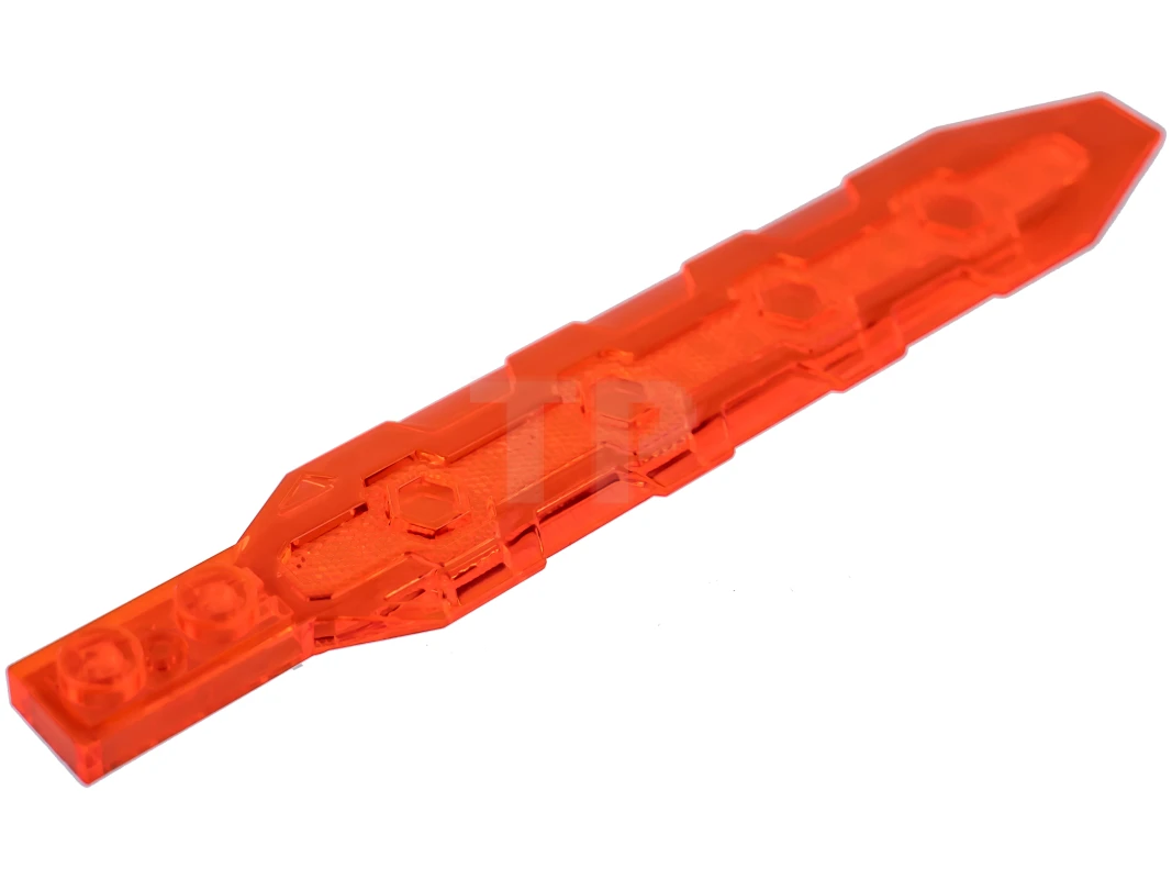 LEGO&reg; 6166860 - 27934 - Plate, Modified 1 x 13 Sword with Angled Side Extensions, Textured Panel Inset with Hexagons