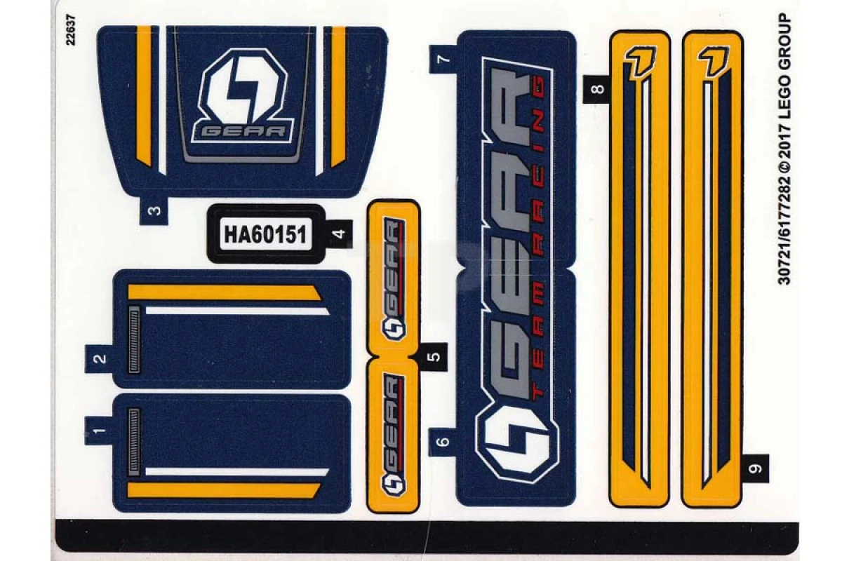 LEGO&reg; 6177282 - Autocollant pour l'ensemble 60151