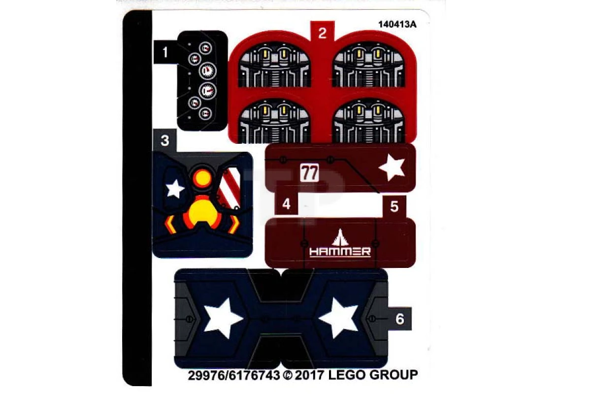 LEGO&reg;  - Sticker for Set 76077