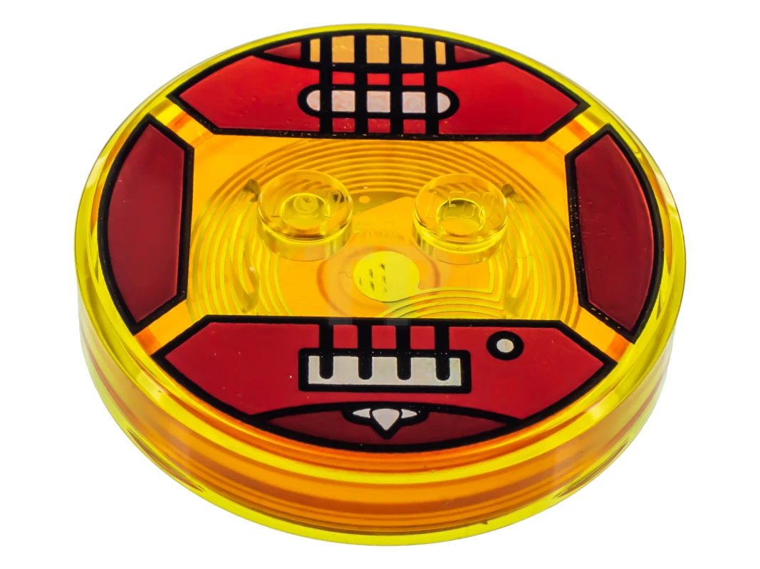 LEGO&reg; 6179917 - 18605c02pb06 - Dimensions Étiquette de jouet 4 x 4 x 2/3 avec 2 studs pour Marceline avec motif guitare.