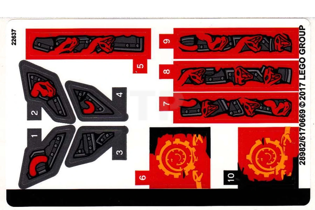 LEGO&reg; 6170669 - Sticker for Set 70624